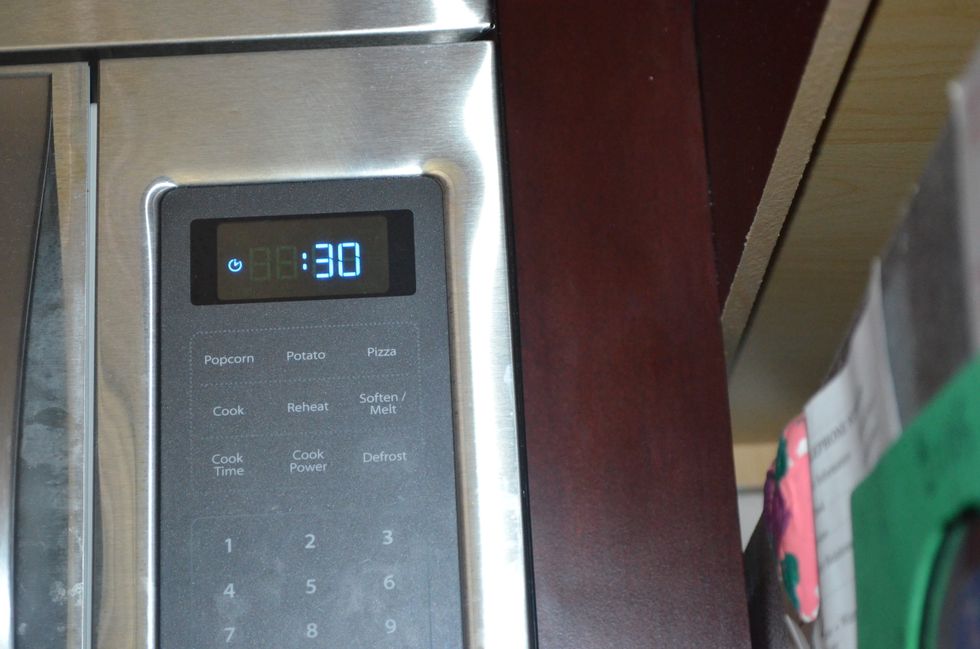 Put it in for about 30 seconds or until warm and soft