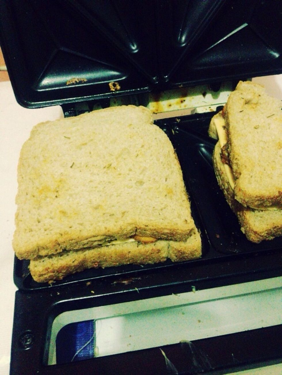 Put it in sandwich maker