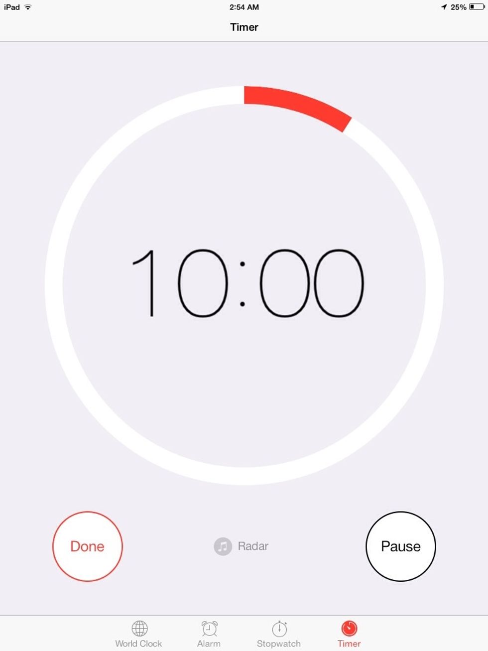 Put it in the freezer and set the timer for 10 minutes. (Try not to leave it more or less than that. Less it's not gonna be hard enough and more the layers are not gonna stick together)