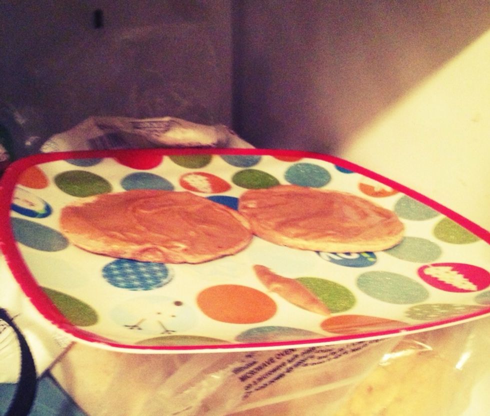 Put it in the freezer for 10 minutes or longer if you want.