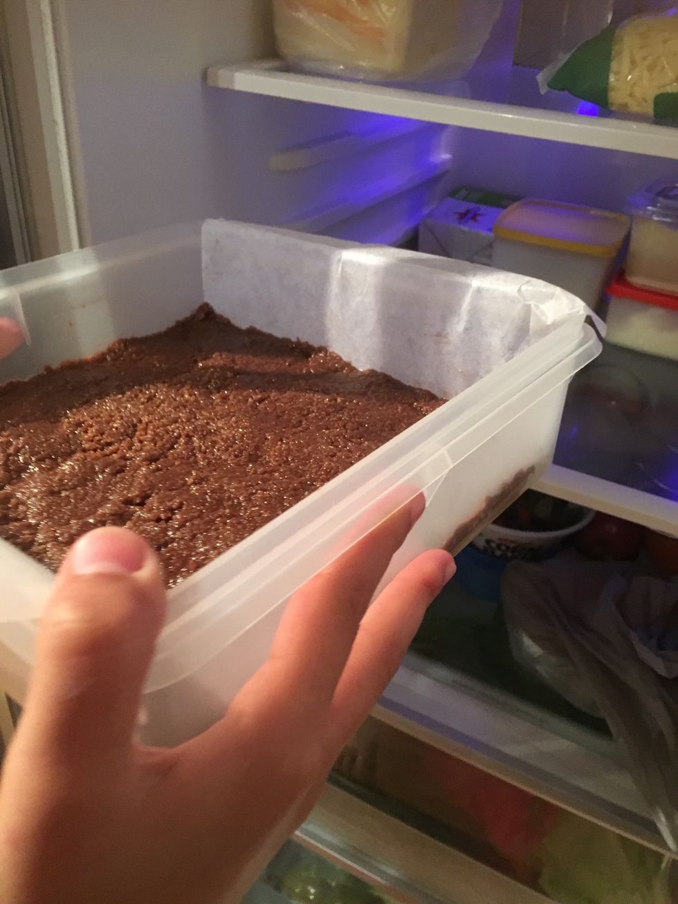 Put it in the fringe for about one hour or until cool.