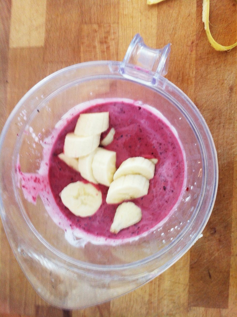 Put it in the half-made smoothie
