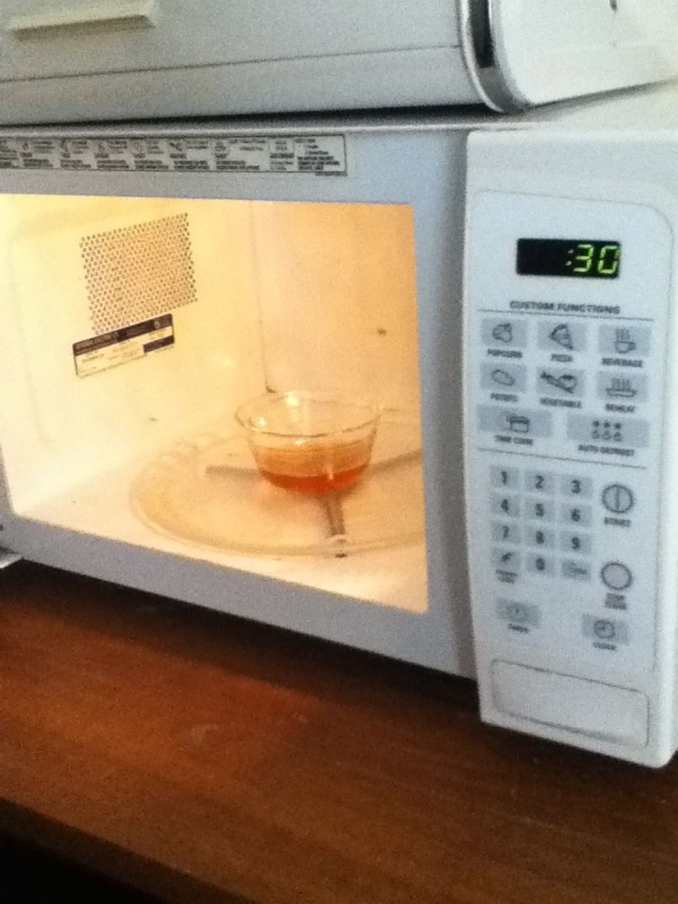 Put it in the microwave for 15 to 30 seconds. If it is still chunky you may need to run it twice.