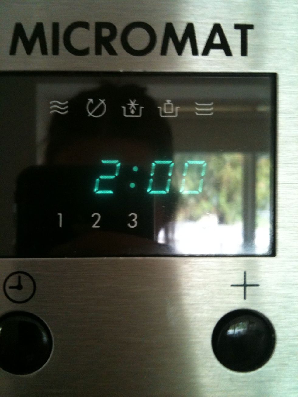 put it in the microwave for 2 mins, checking it every 30 secs