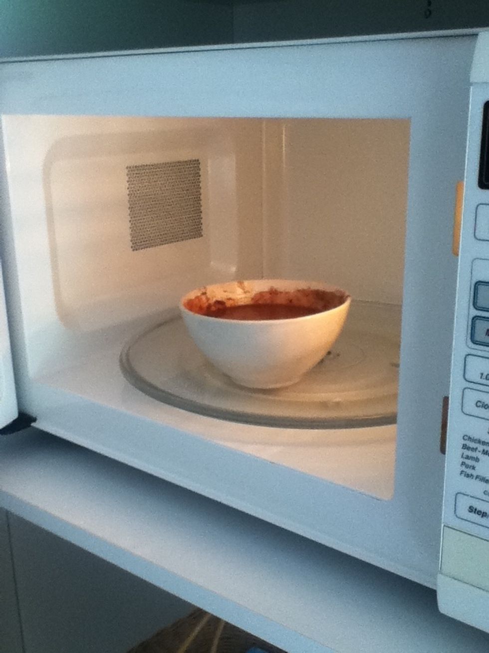 Put it in the microwave for...