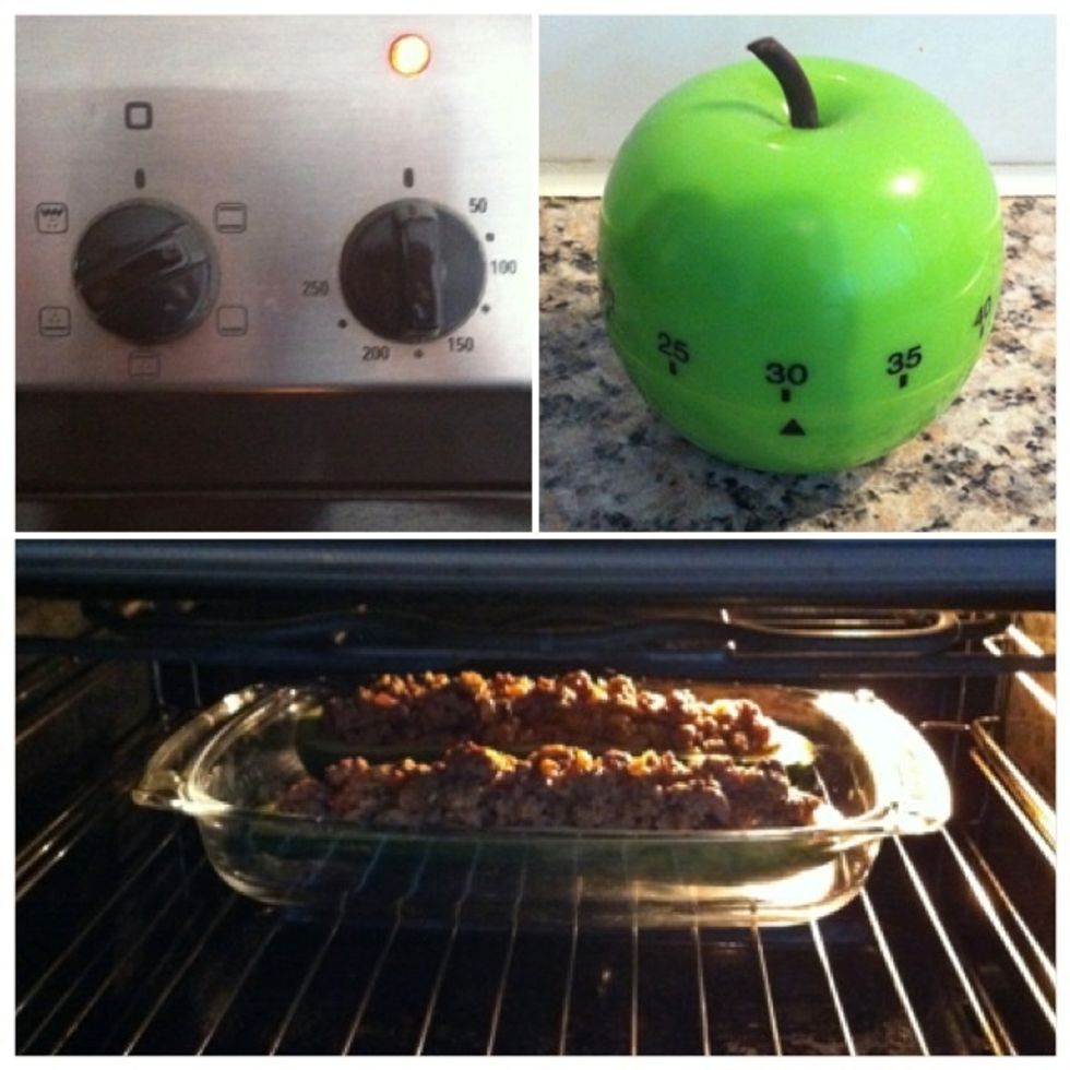 Put it in the oven for 30 minutes at 180 Celsius degrees.