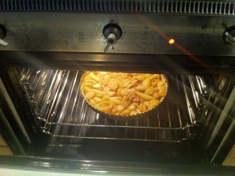 Put it in to the oven for 30 mins, 210\u2022
