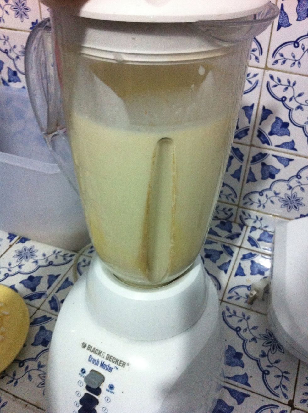 Put it into the blender, and now your ready to turn it on!!