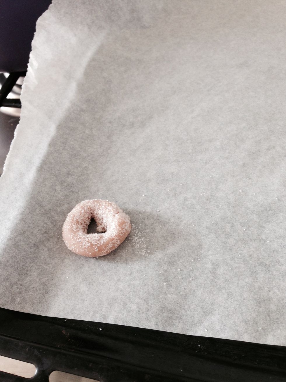 Put it on a baking tin line with greaseproof paper on a hot oven 180 for 20 minutes than for 10 minutes on a lower temperature. they should feel crunchy but not too hard