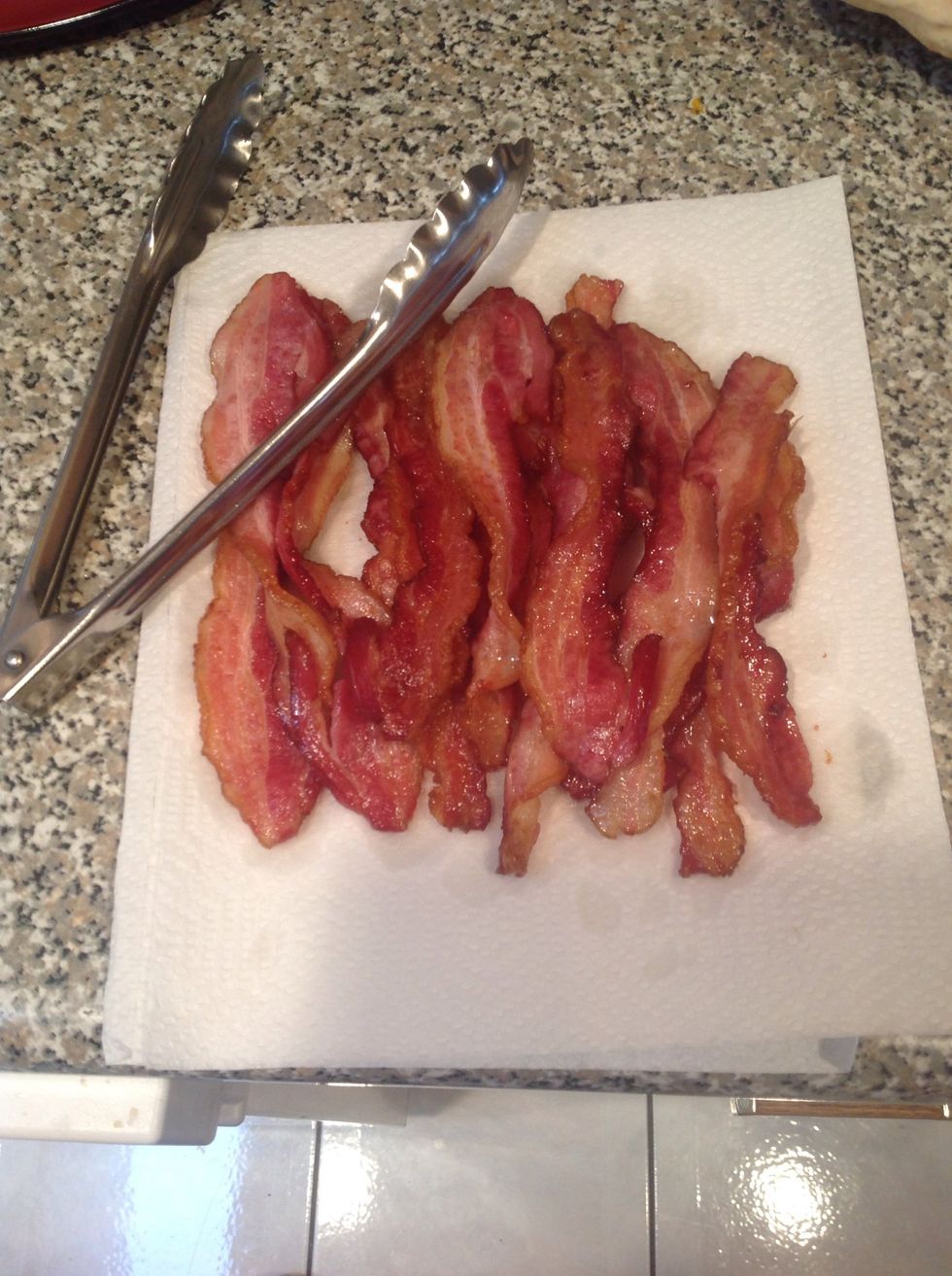 Put it on a couple pieces of paper towel to get rid of a bit of excess fat.