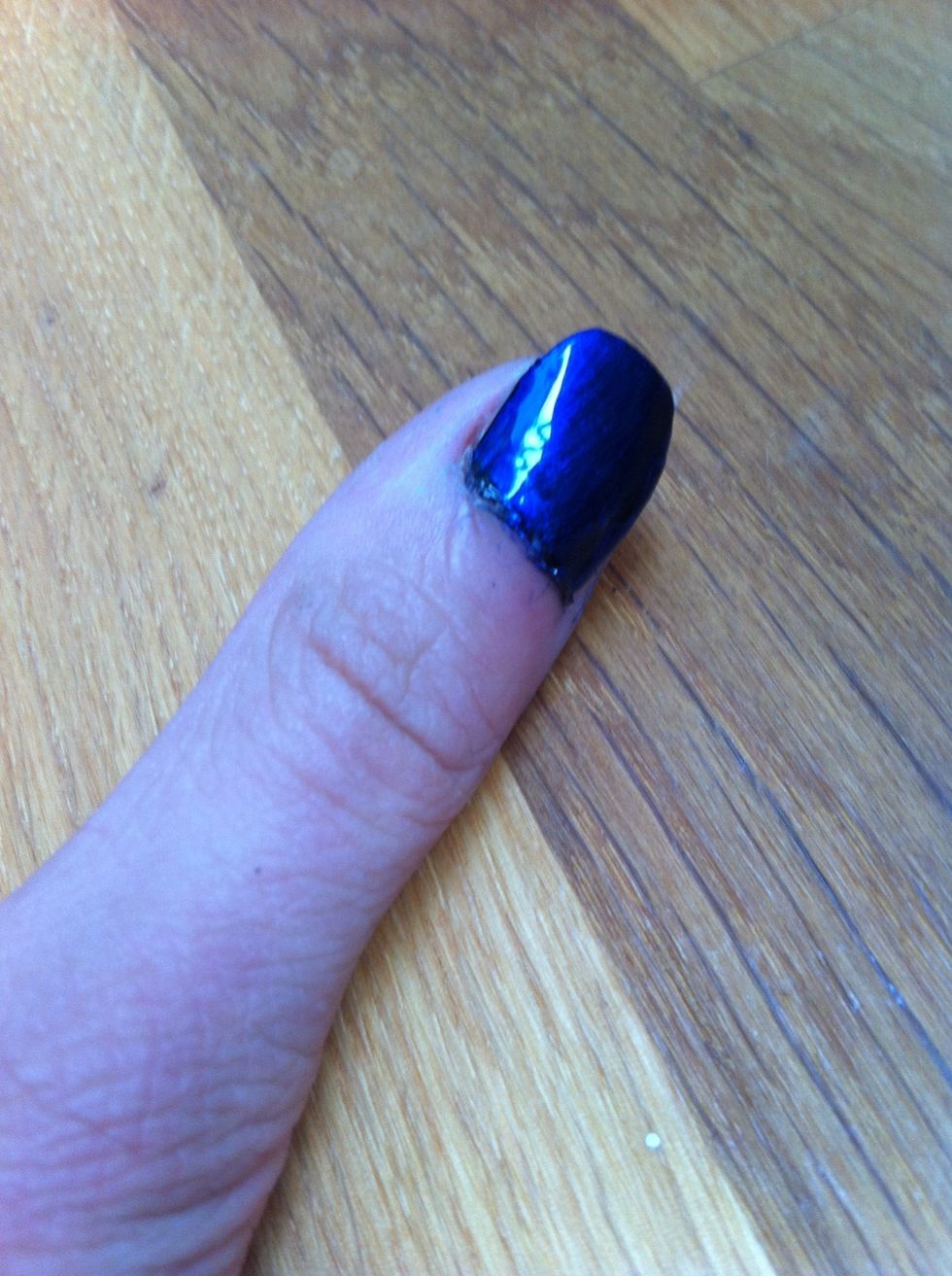 Put it on, but not much. We want the black to shine through.