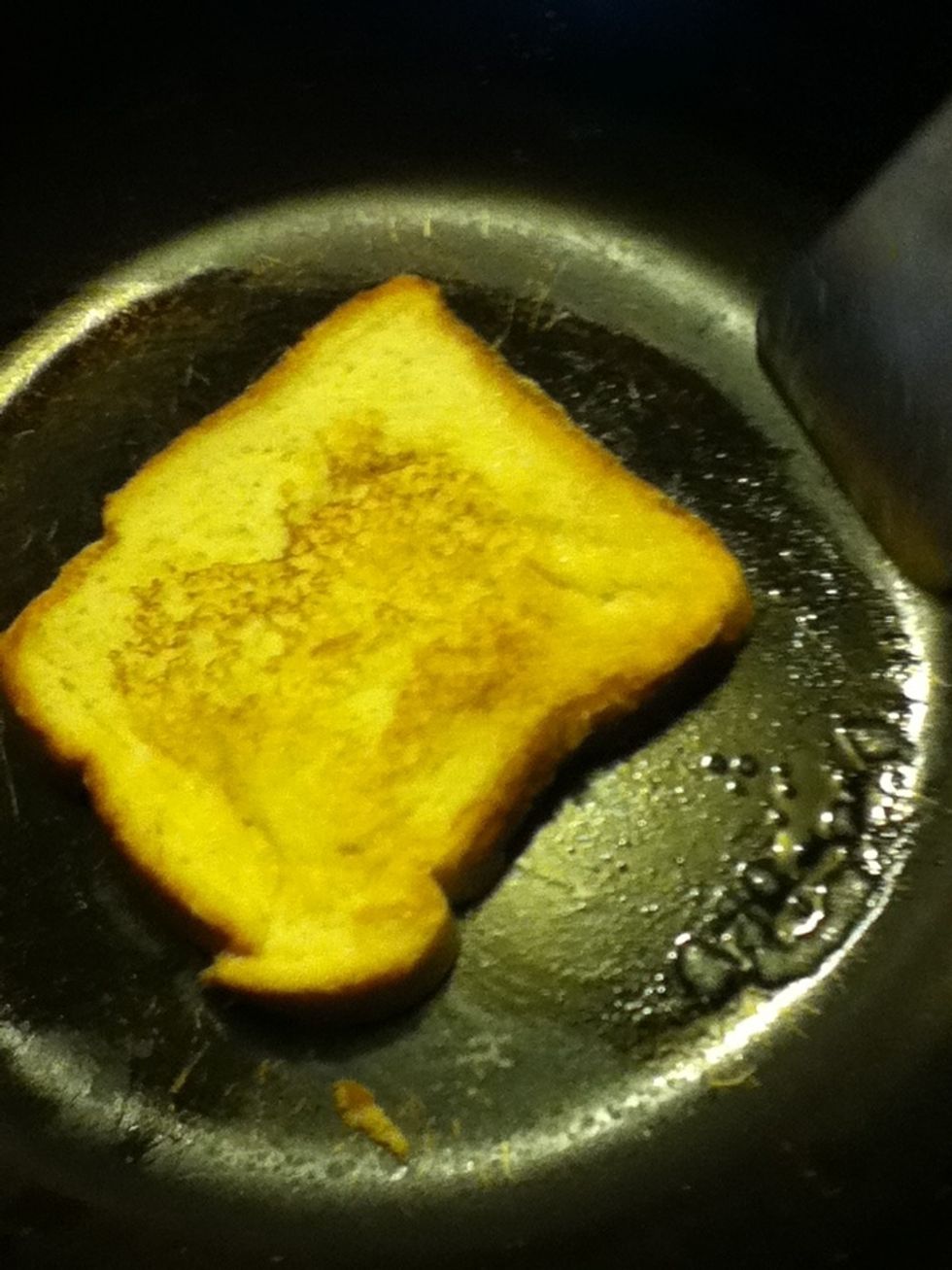 Put it on the pan and wait for it to be nice and crisp