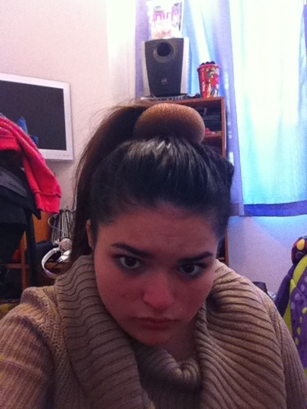 Put it on the ponytail