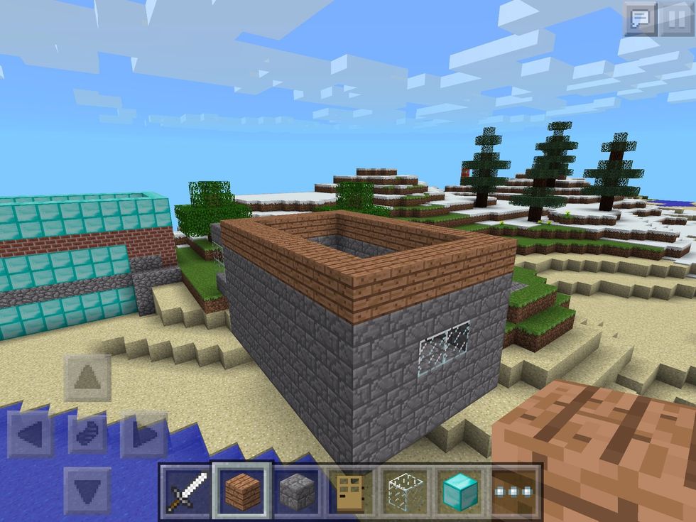 Put jungle wood on the top.