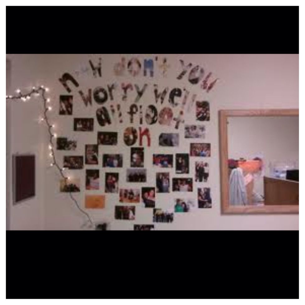 Put lights or pictures around it (this is mine)