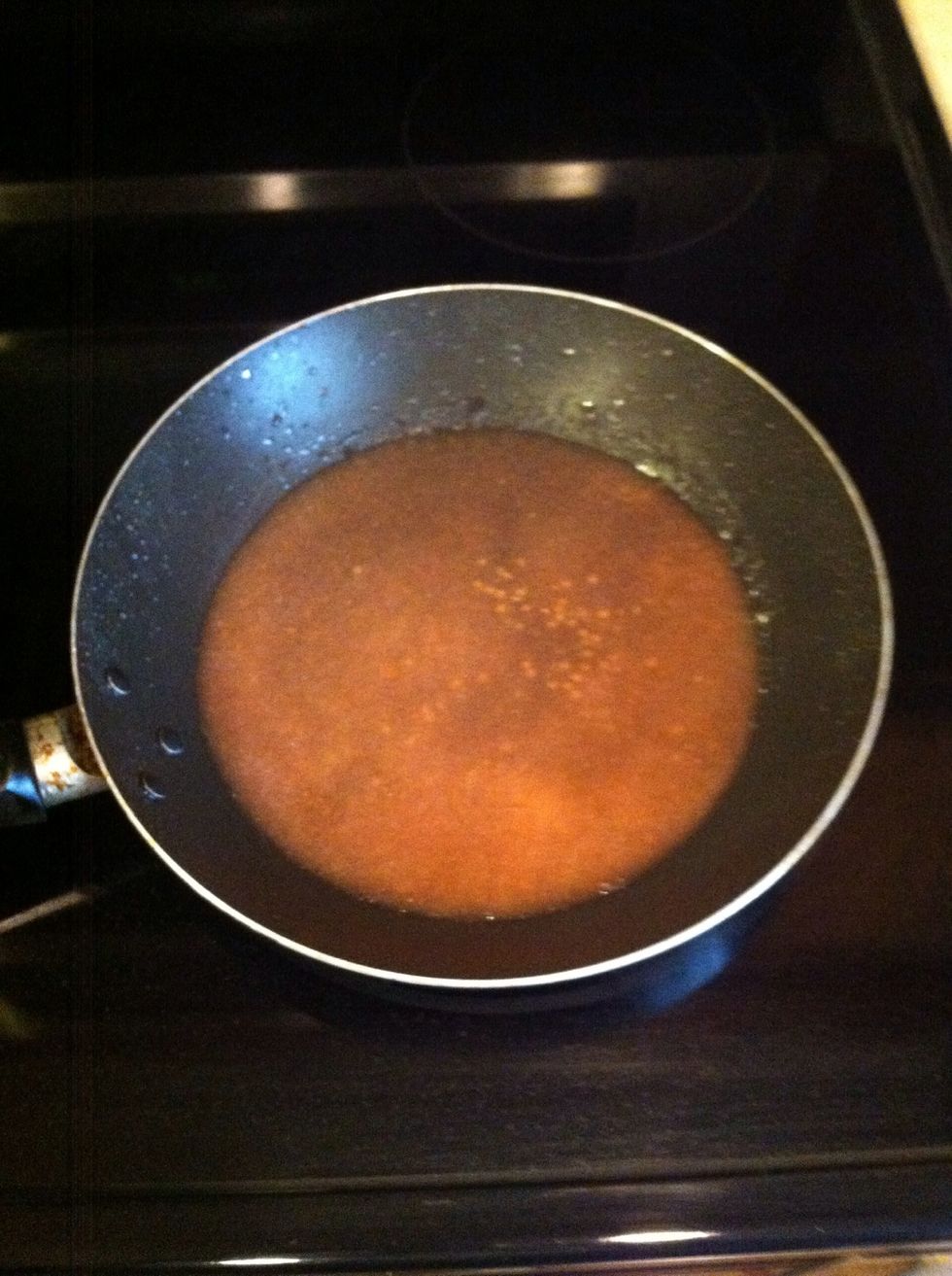 Put liquid in pan and let it boil.