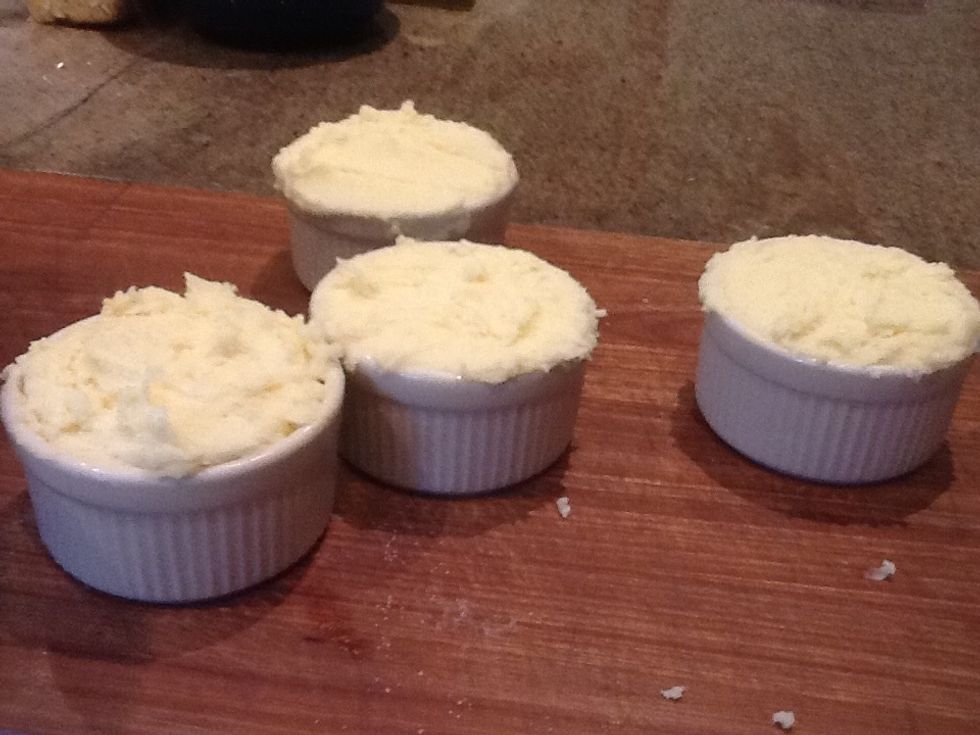 Put mash on top.