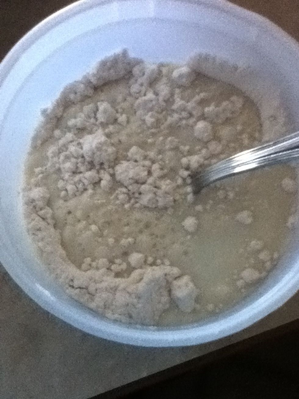 Put milk and mix in the mixing bowl.