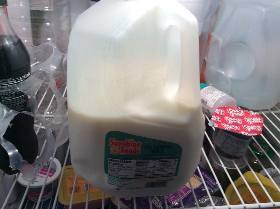 Put milk away in fridge
