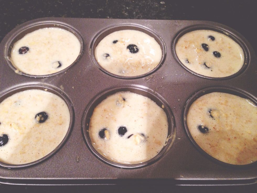 Put mix in a Muffin tray