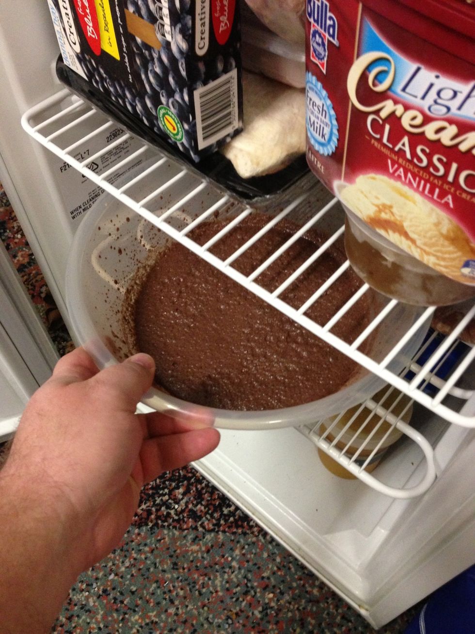 Put mixture in freezer for 20 minutes