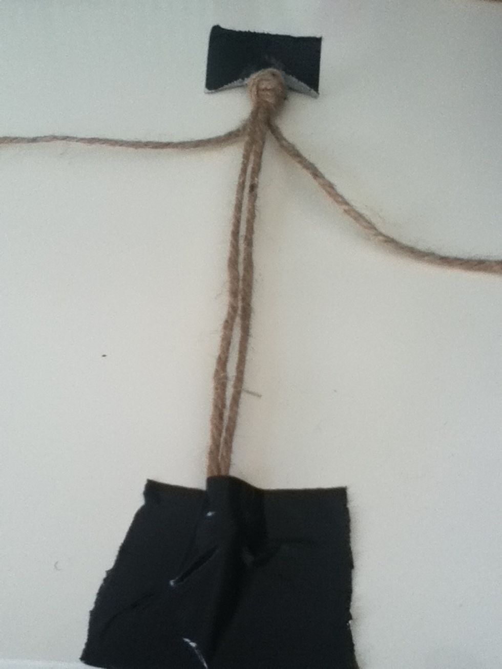 Put more tape on the bottom knot. It should look like this