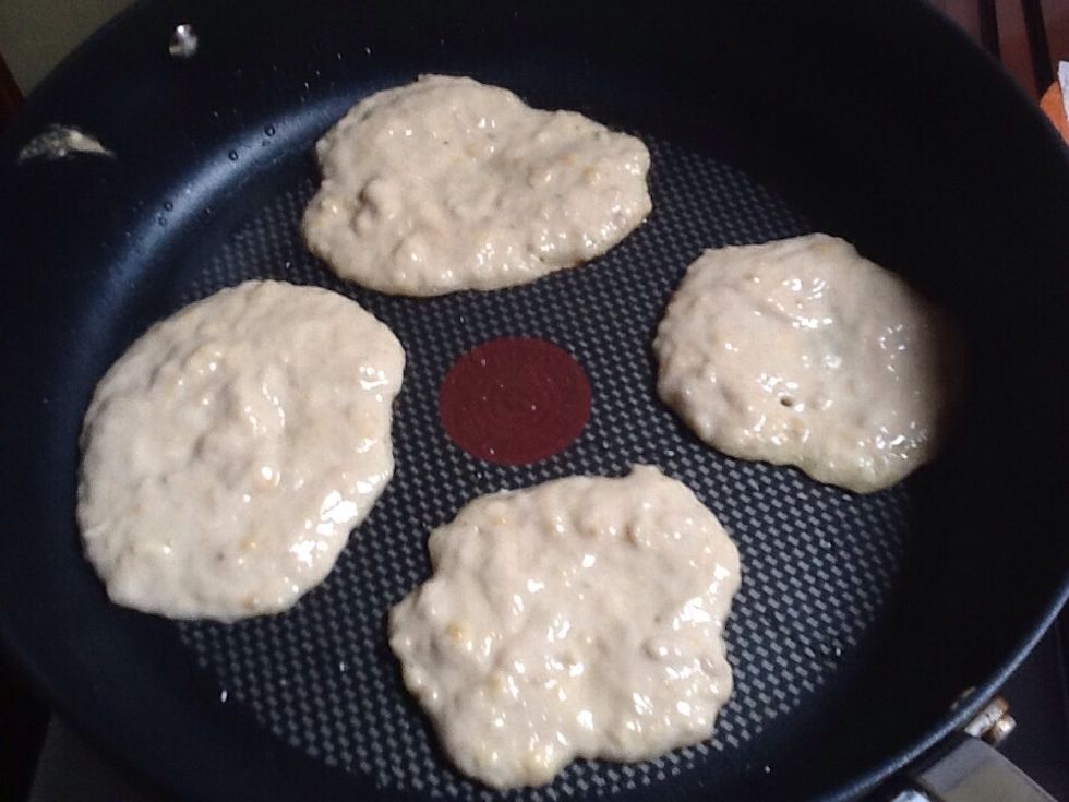 Put oil in the pan. The crepes will absorb it so if it is too dry, add some more oil