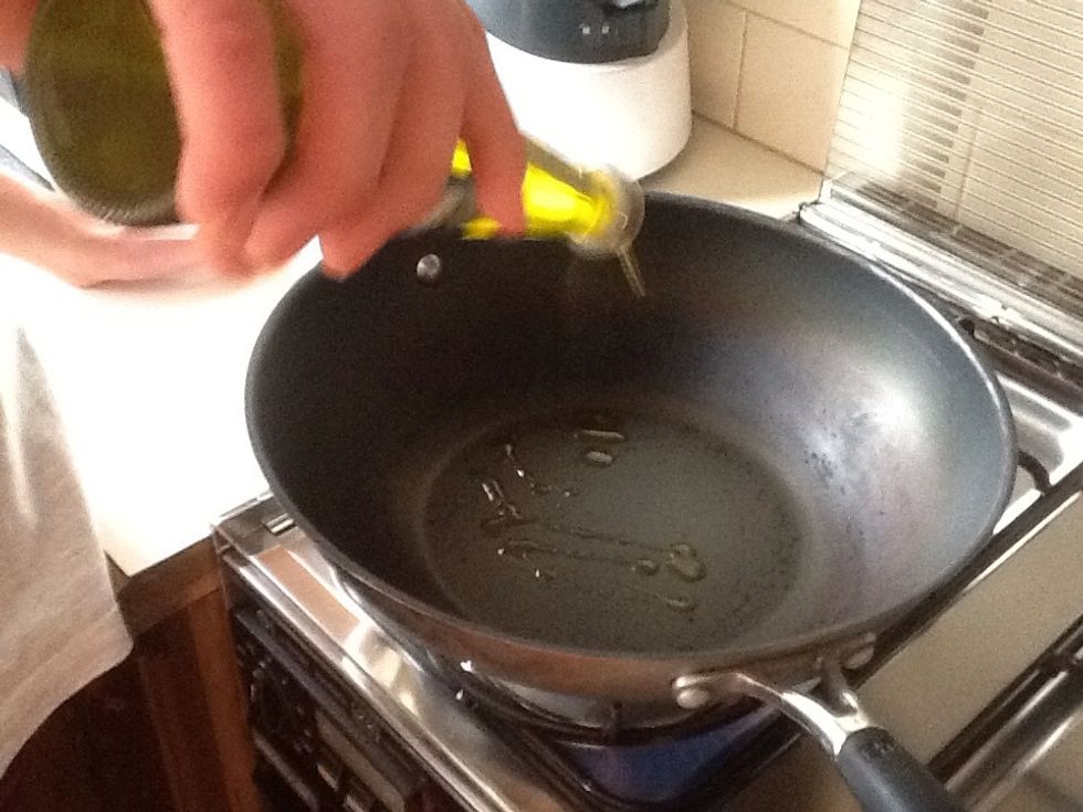 Put oil into the fry pan