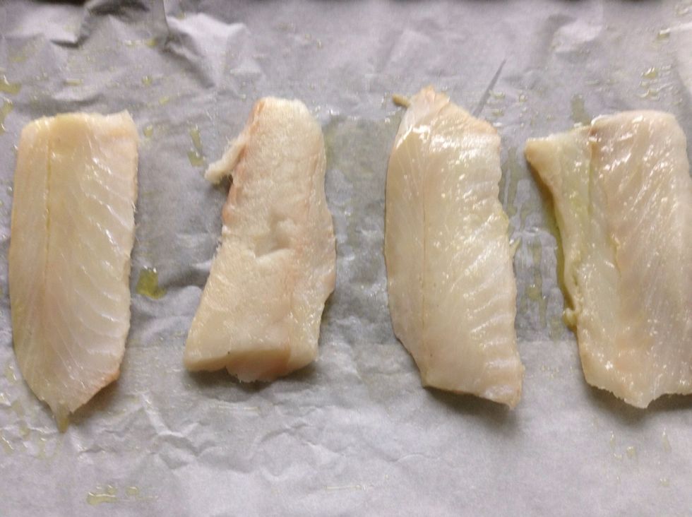 Put olive oil around the filet ( both sides)