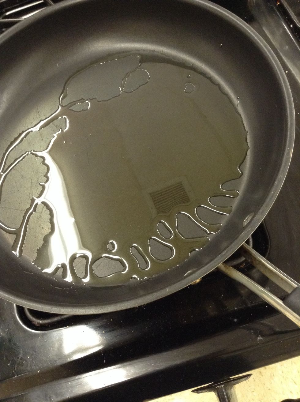 Put olive oil over medium heat.