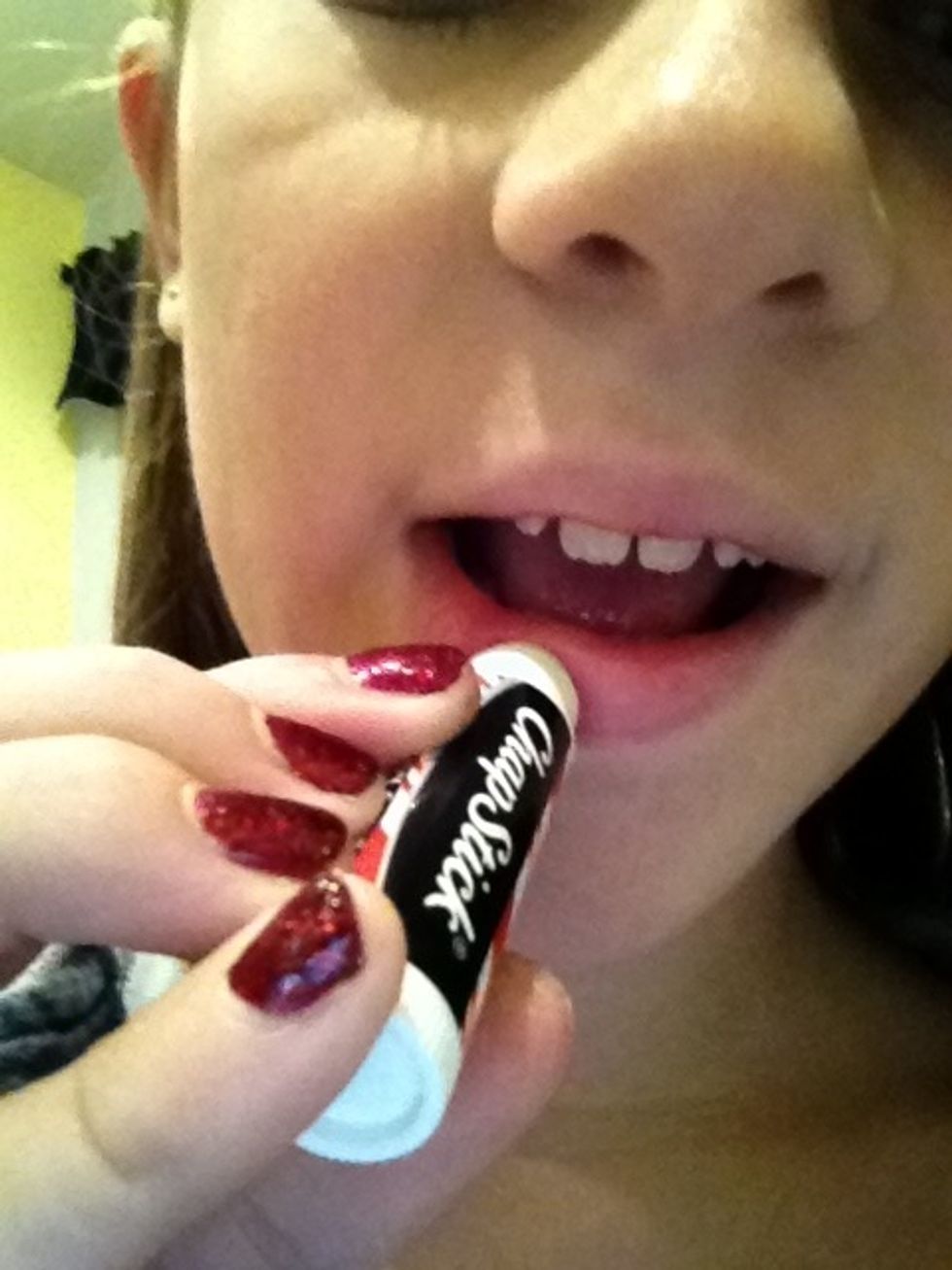put on a layer of Chapstick.