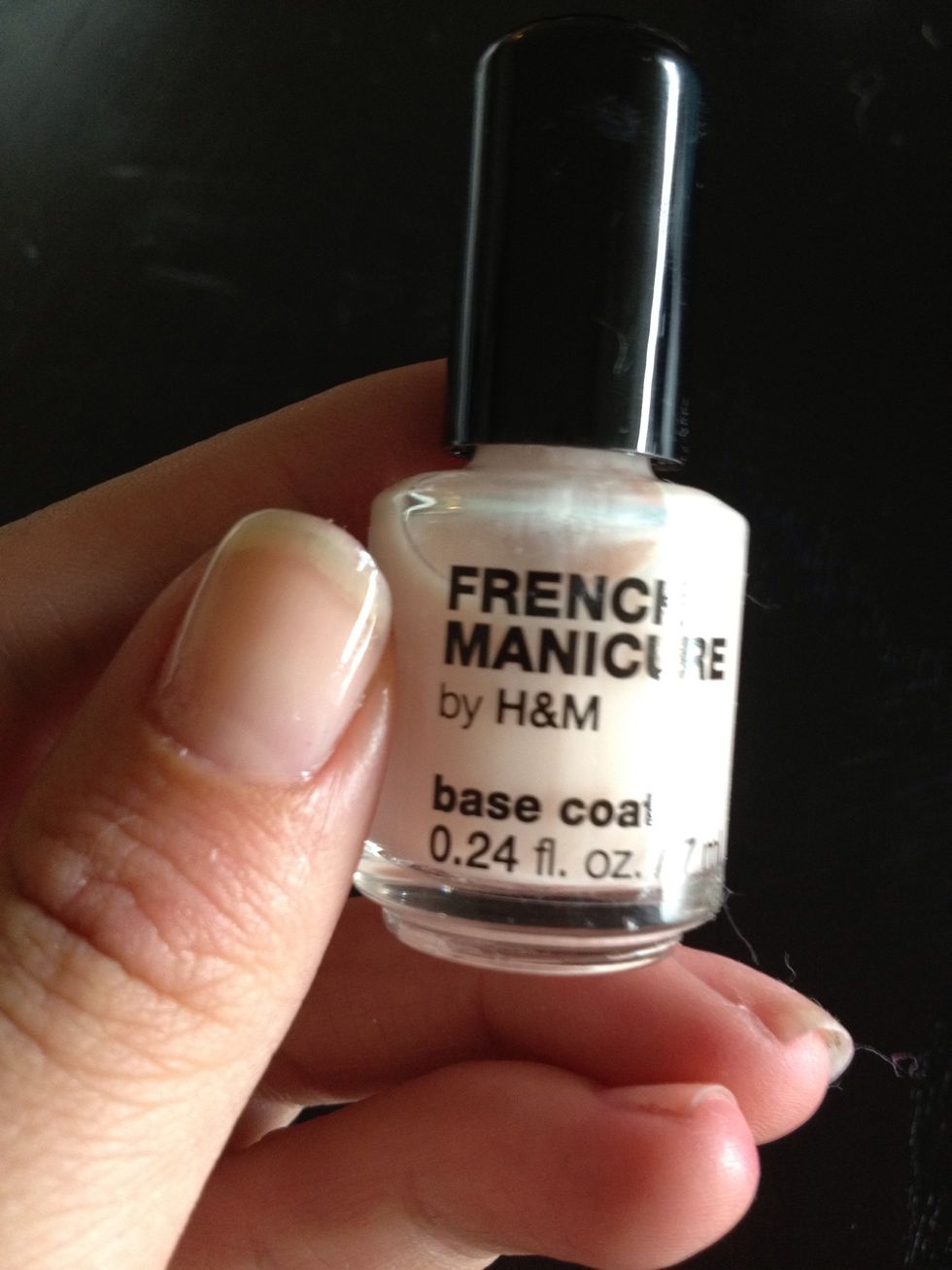 Put on base coat. Dry before next step.