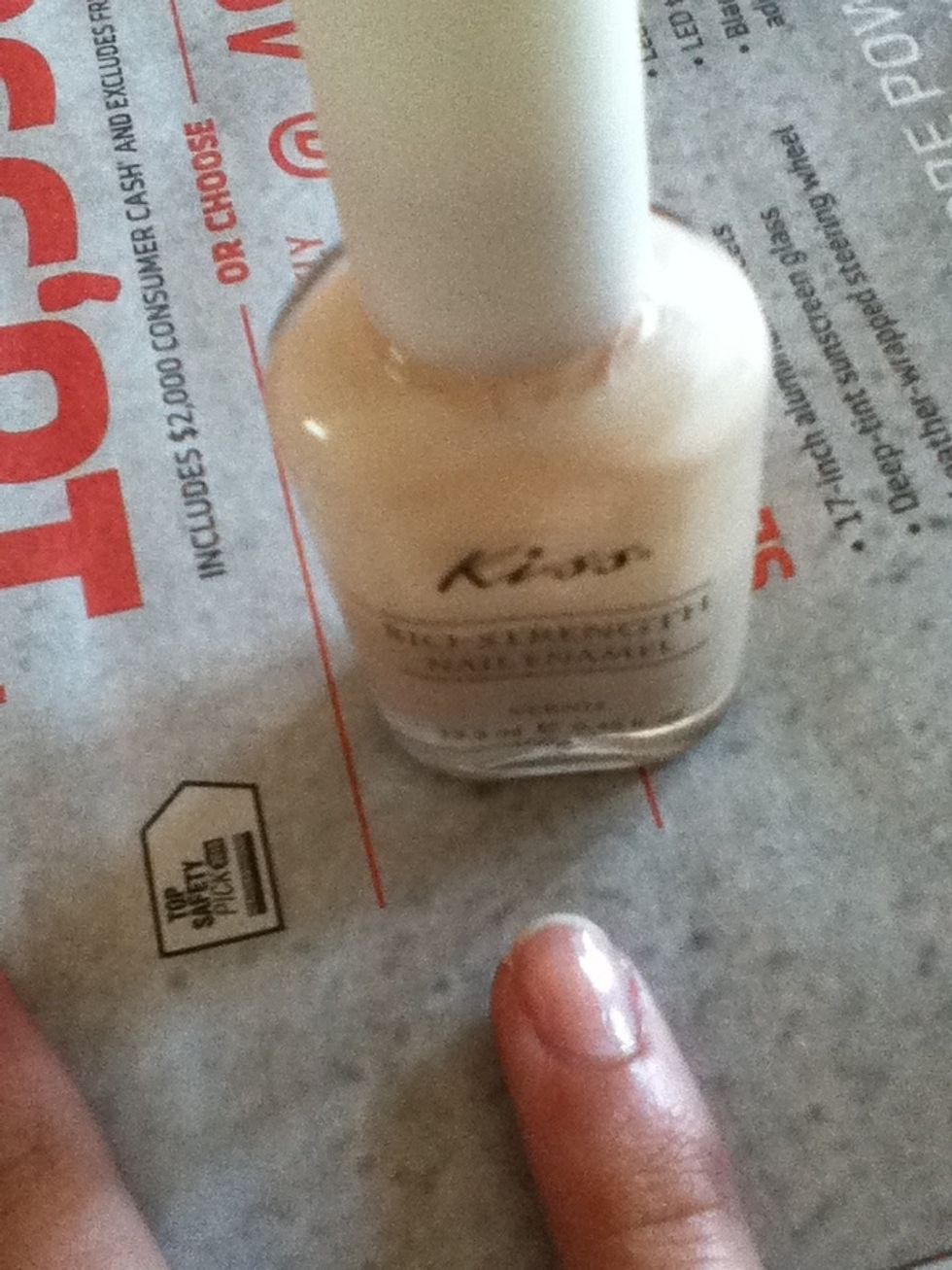 Put on bio strength polish, and let it dry