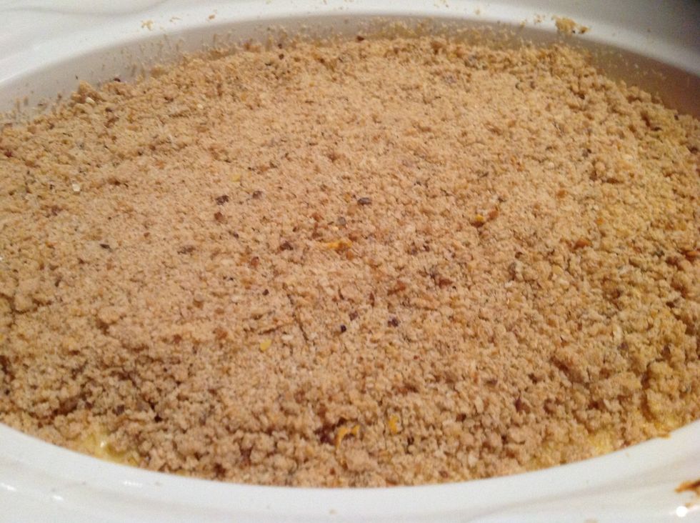 Put on breadcrumbs and bake for 20 mins at 180 degrees