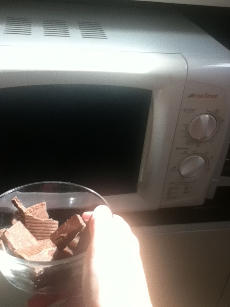 Put on microwave for one minute
