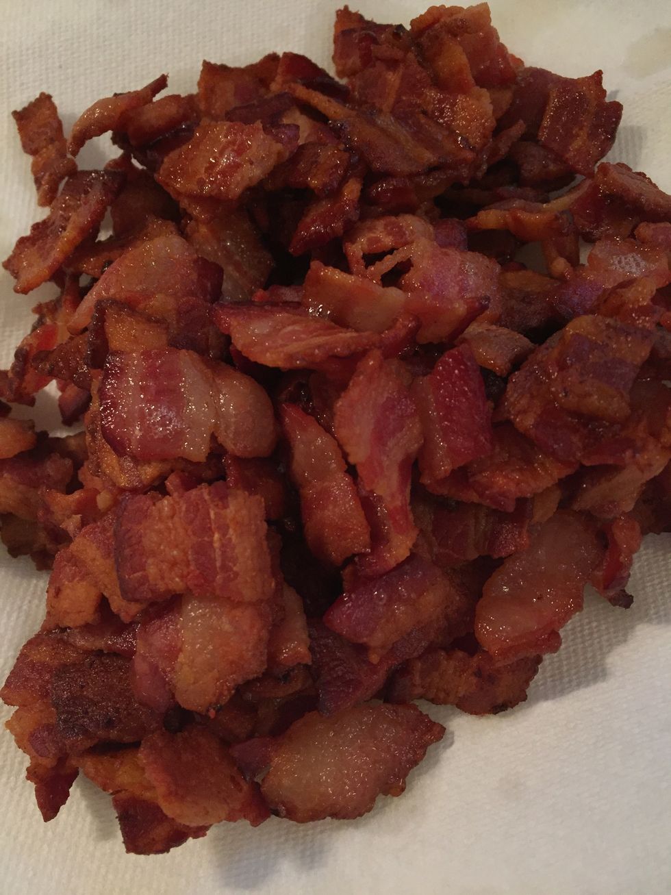 Put on paper towel to cool. DON'T THROW OUT THE GREASE THAT'S IN THE PAN JUST YET!