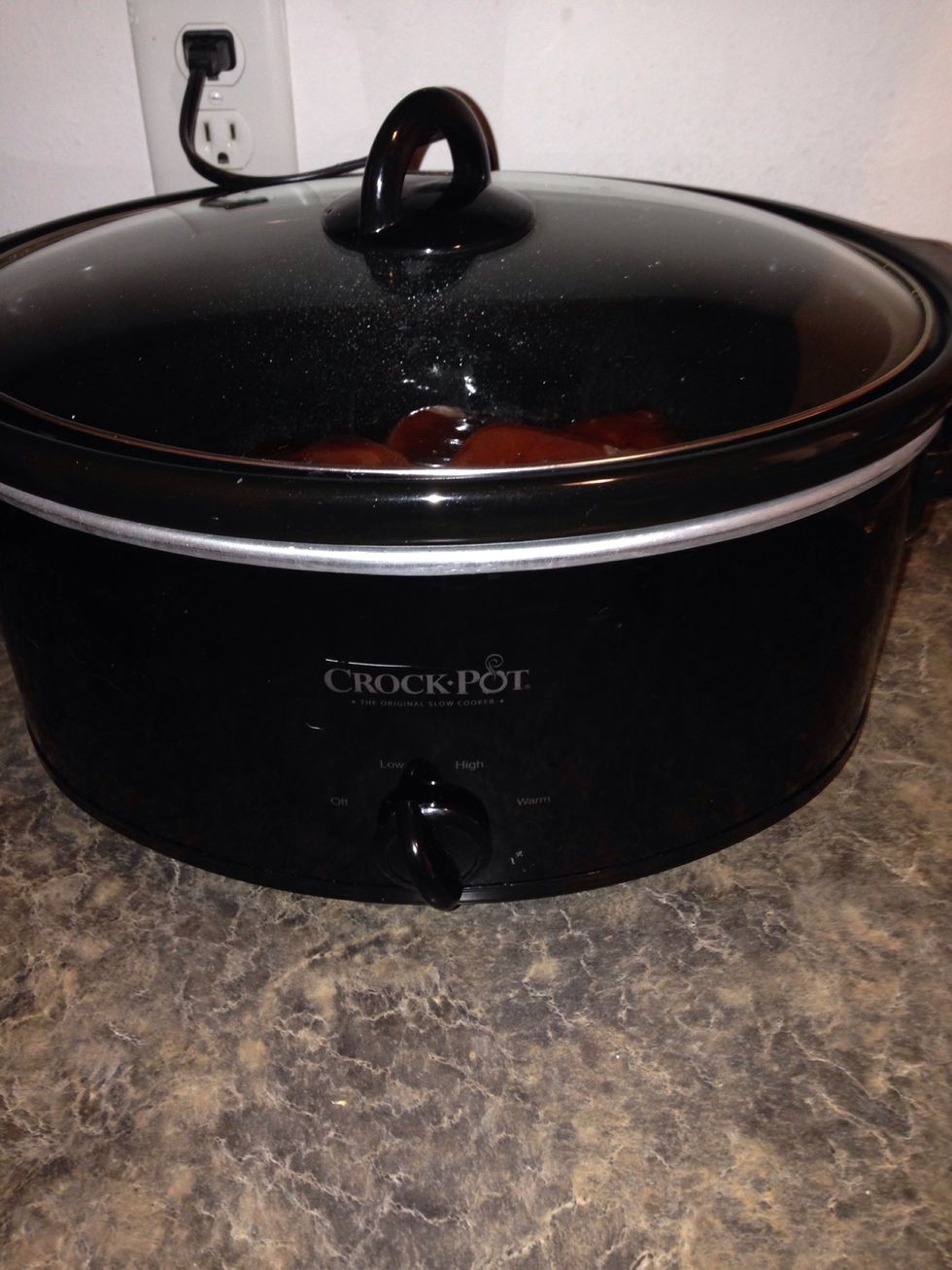 Put on the lid and turn on low.