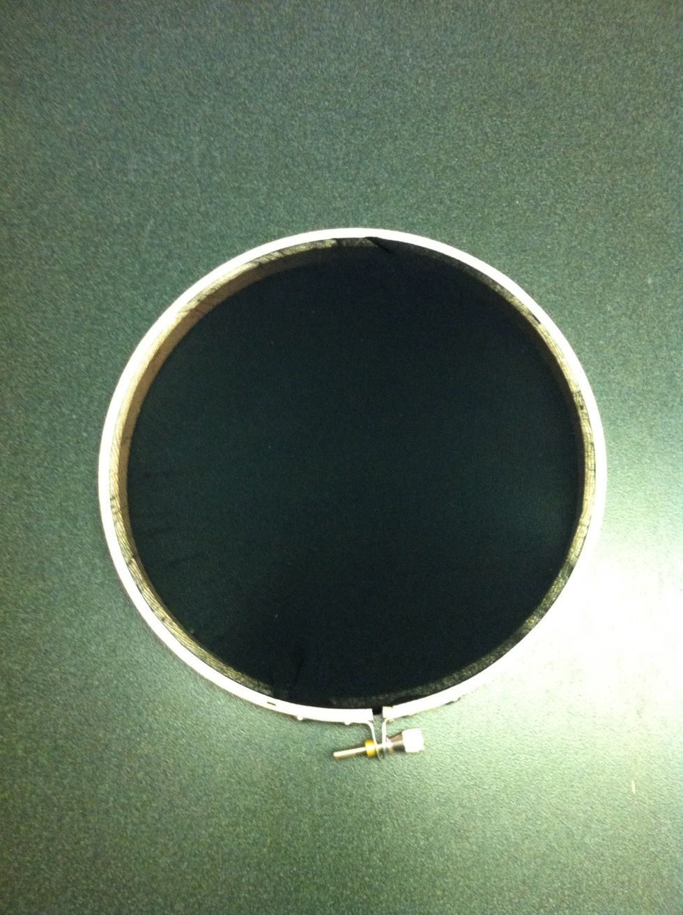 Put on the outer ring and tighten down.