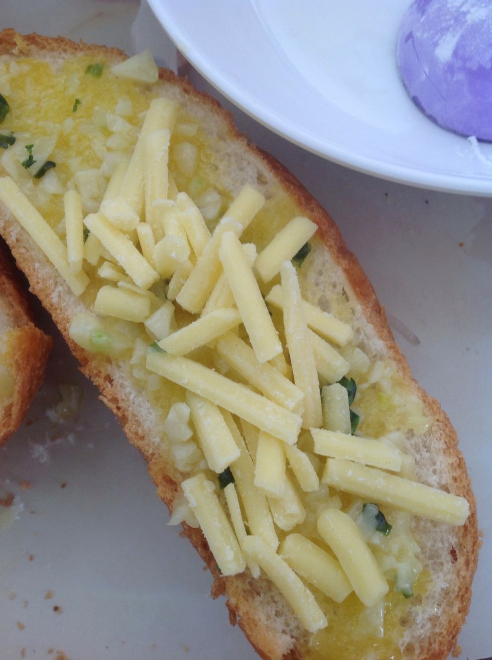 Put on top as much cheese as you want