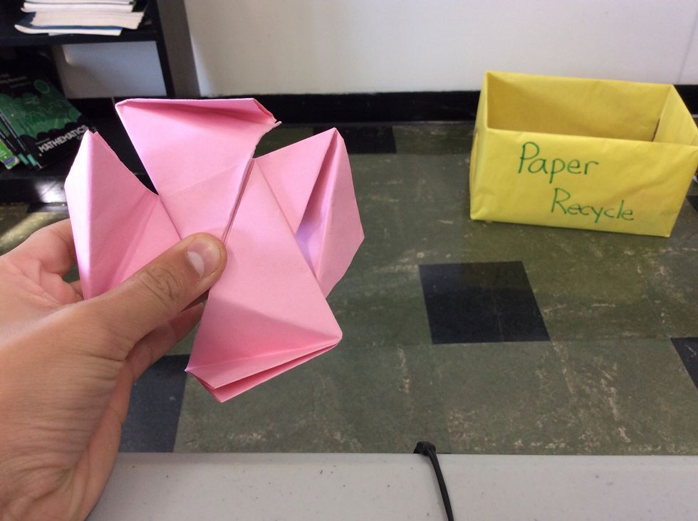 Put on top so the cuts are in the outside