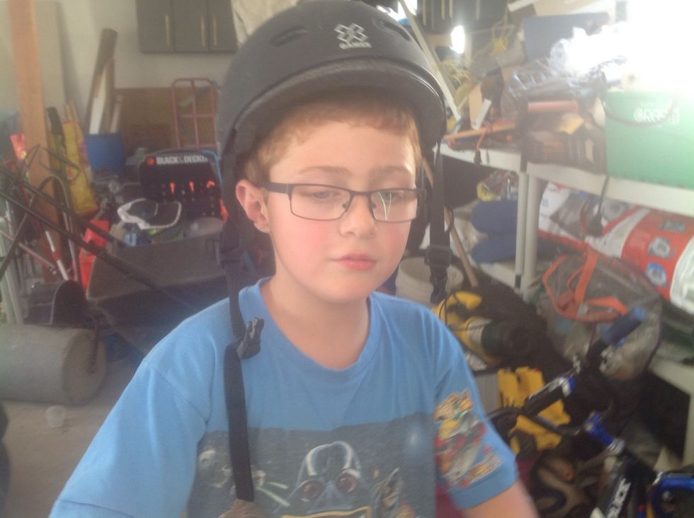 Put on your helmet so if you try to commit suicide your head Won't crack open as easily!