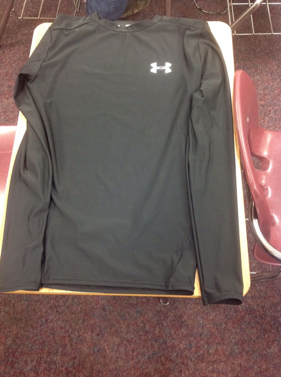 Put on your long sleeve shirt (if necessary).