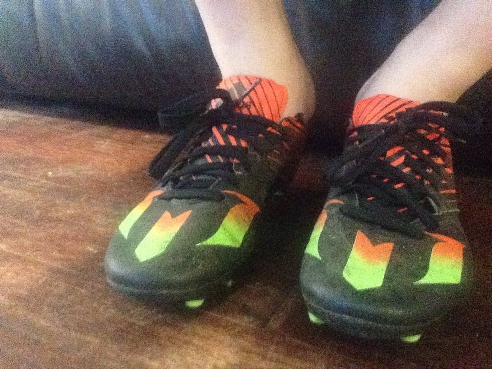 Put on your soccer shoes.