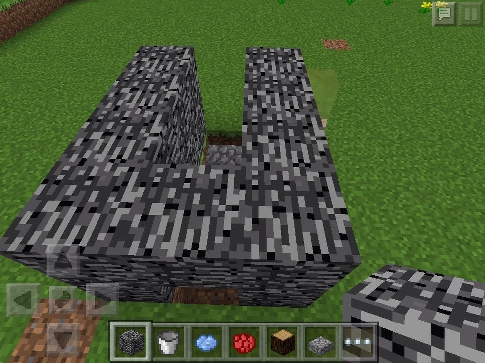 Put one bedrock above the grass