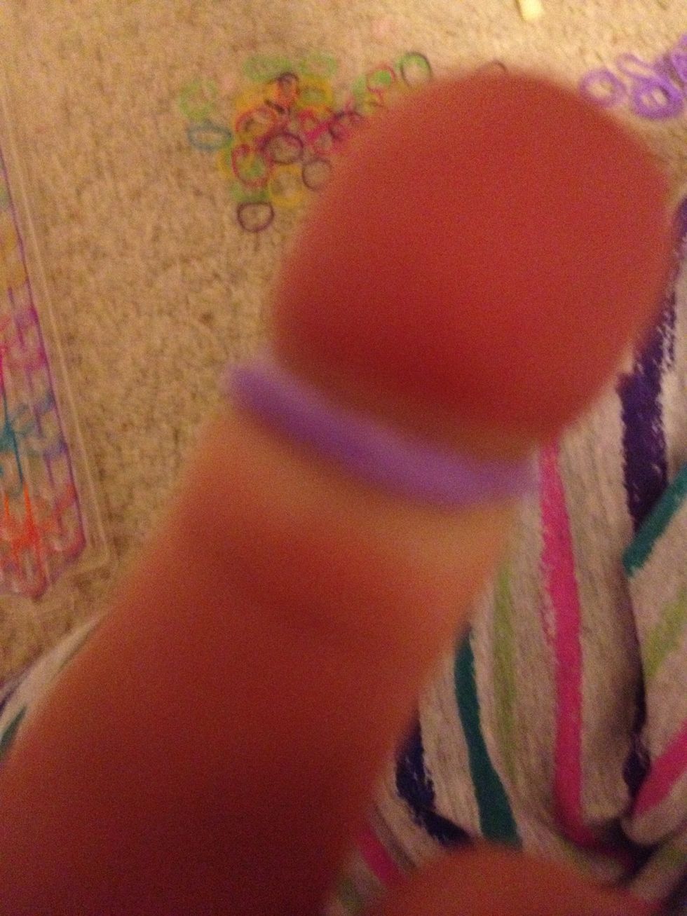 Put one side on one finger