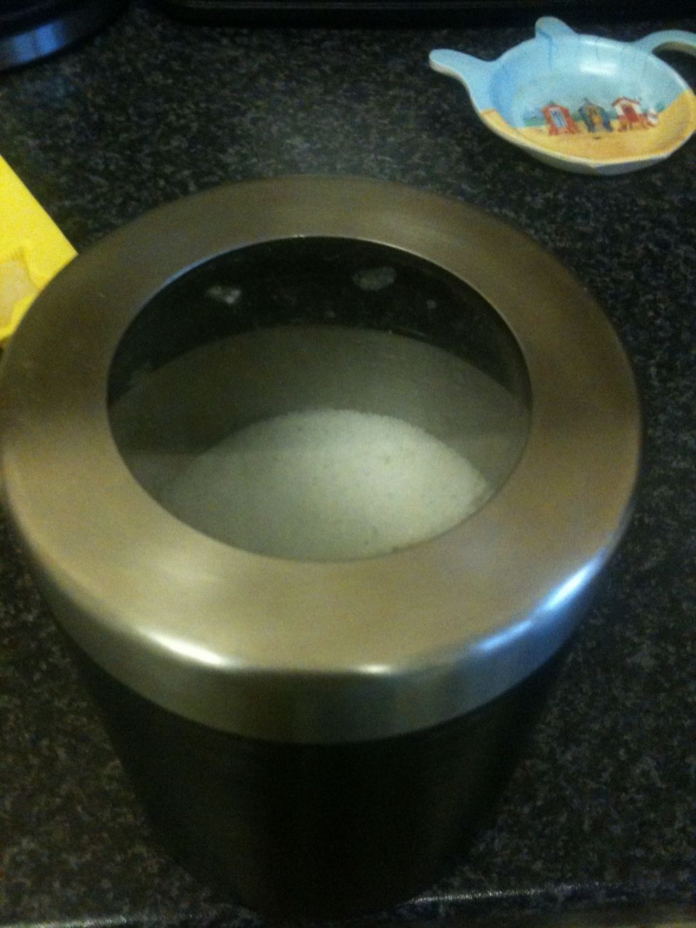 Put one tablespoon of sugar into your blender