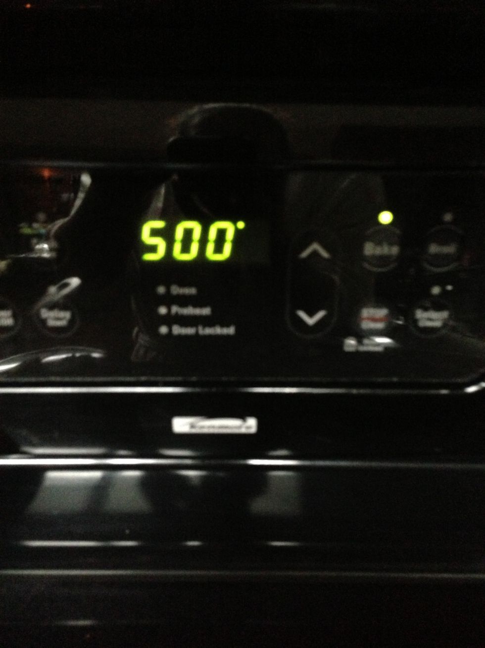 Put oven on 500 degrees. Bake shrimp for 7-9 mins (or until sugar is Caramelized).