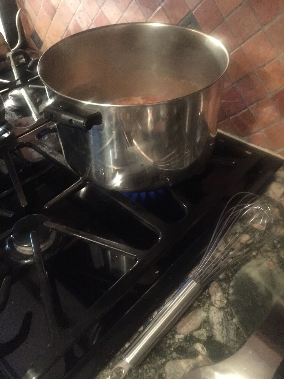 Put over heat for a about 15-20 minutes to a simmer