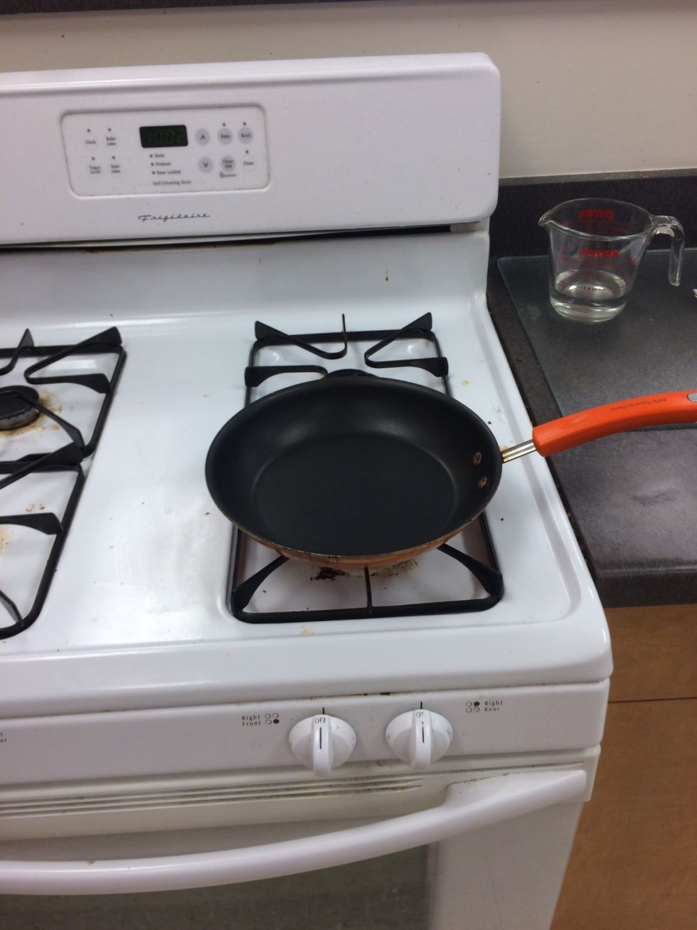 Put pan on stove