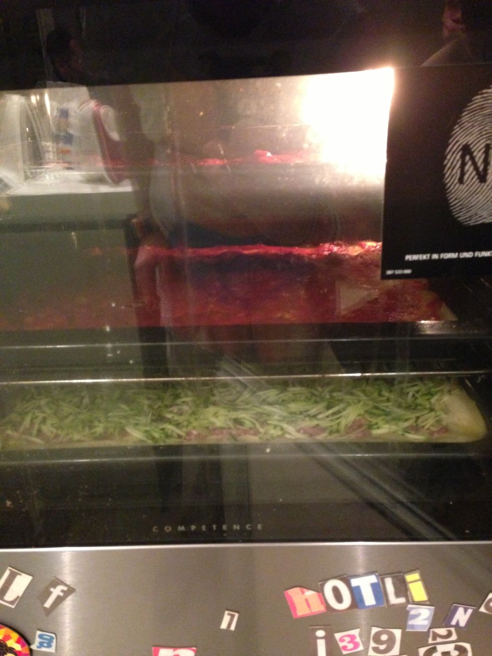 Put pizza in the Middle. If you can't change every 10 minutes.